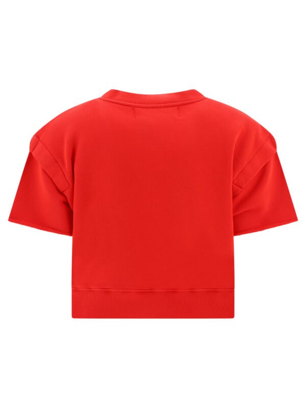 "Autry" T-shirt femme rouge en coton avec logo coupe regular – Image 2