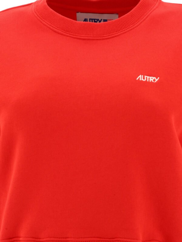 "Autry" T-shirt femme rouge en coton avec logo coupe regular – Image 3