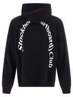 "Stockholm Surfboard Club" sweat à capuche homme noir en coton coupe regular – Image 2