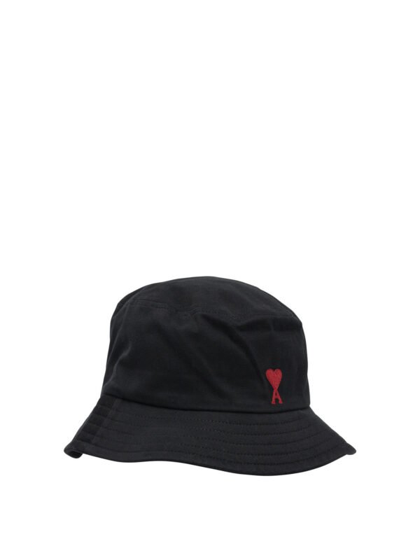 "Ami Paris" Bob homme noir en coton – Image 2