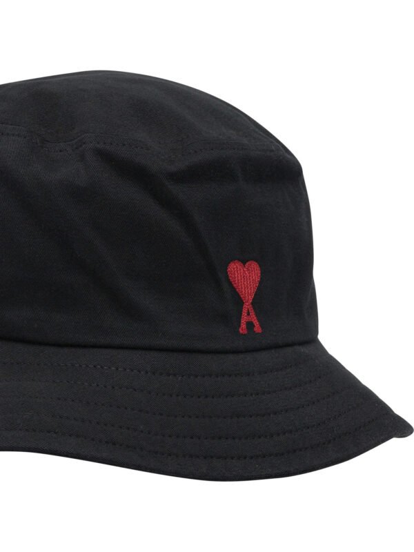 "Ami Paris" Bob homme noir en coton – Image 4