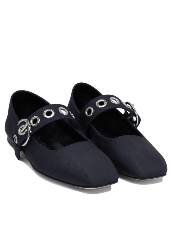 "Aeyde" ballerines femme bleues Uma Eyelet Mary Jane en tissu - Image 2