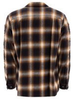 "Undercover" chemise à carreaux homme noire et jaune en coton coupe relaxed – Image 2