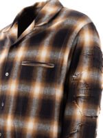 "Undercover" chemise à carreaux homme noire et jaune en coton coupe relaxed – Image 4