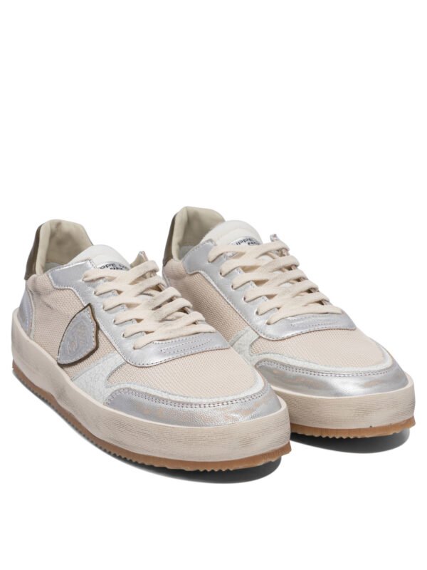 "Philippe Model Paris" Sneakers homme argent en cuir et tissu – Image 2