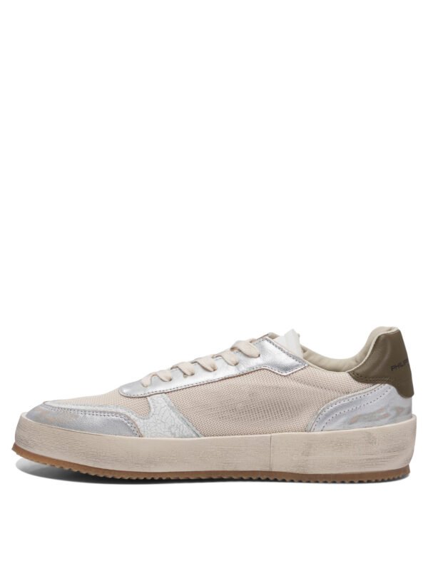 "Philippe Model Paris" Sneakers homme argent en cuir et tissu – Image 3