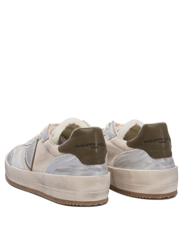 "Philippe Model Paris" Sneakers homme argent en cuir et tissu – Image 4