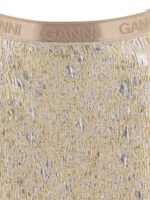 "Ganni" Minijupe dorée et argentée en polyester recyclé pour femme – Image 3