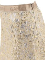 "Ganni" Minijupe dorée et argentée en polyester recyclé pour femme – Image 4
