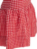 "Ganni" robe mini rouge à volants femme en polyester recyclé – Image 4