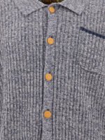 "Brain Dead" cardigan homme gris en coton coupe regular – Image 3