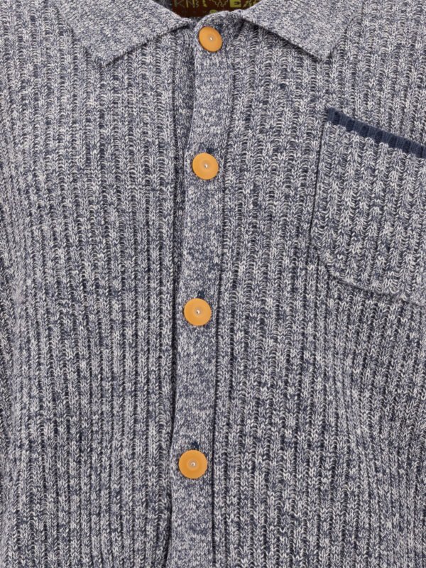 "Brain Dead" cardigan homme gris en coton coupe regular – Image 3
