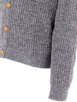 "Brain Dead" cardigan homme gris en coton coupe regular – Image 4