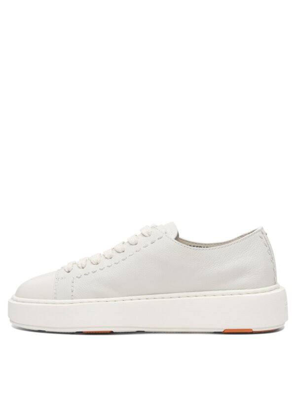 "Santoni" sneakers blanc cuir  femme - Image 3