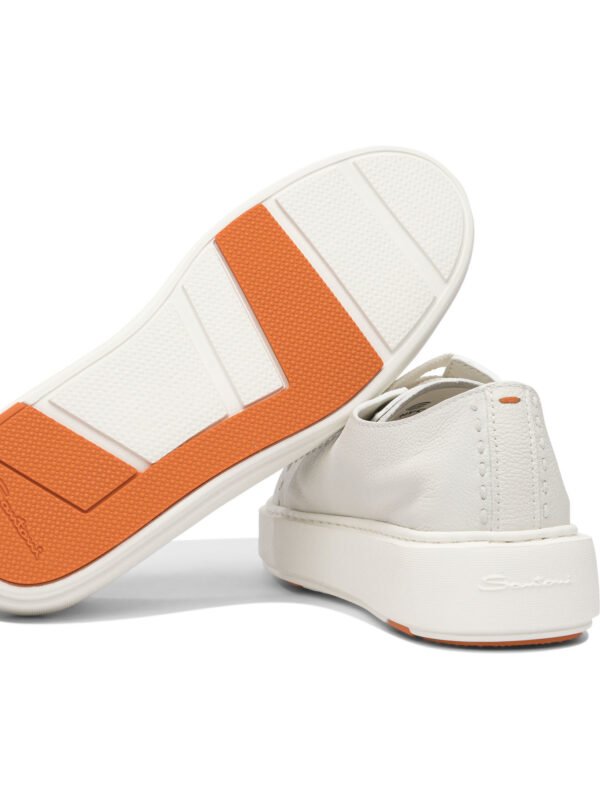 "Santoni" sneakers blanc cuir  femme - Image 5