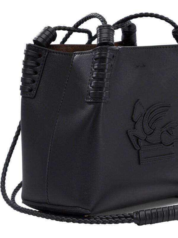"Etro" sac bandoulière femme noir en cuir - Image 4
