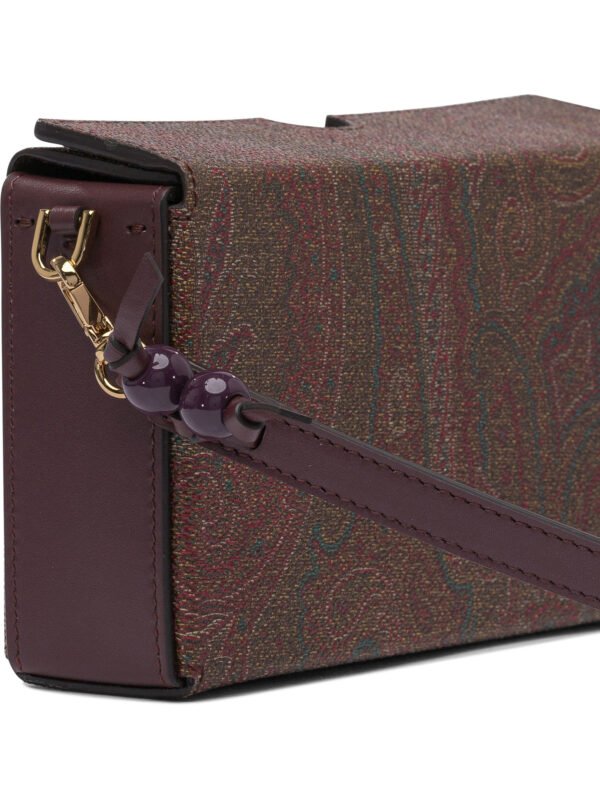 "Etro" pochette femme bordeaux Arnica en coton – Image 4