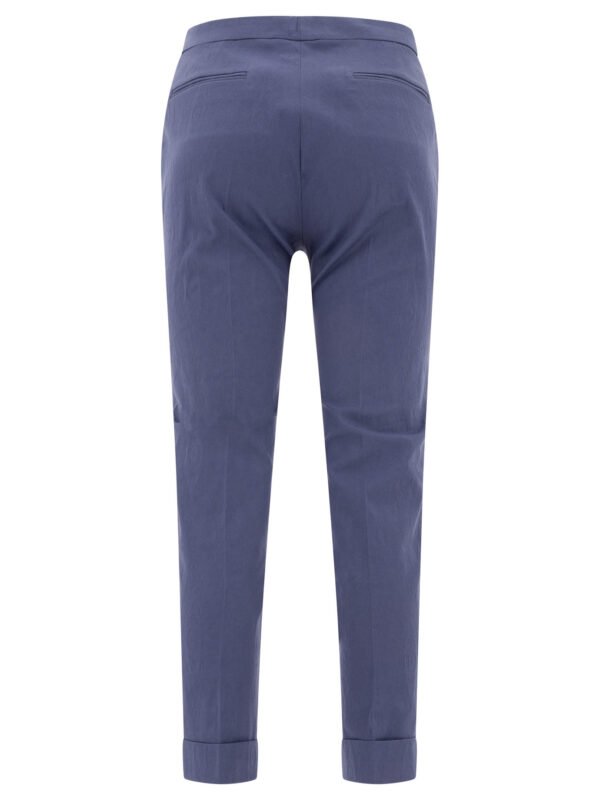 "Etro" pantalon femme bleu coupe regular en coton – Image 2
