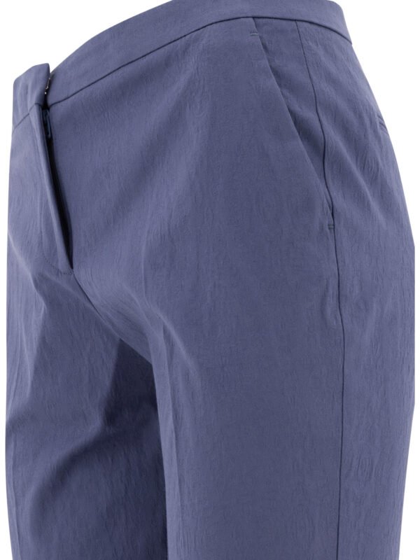 "Etro" pantalon femme bleu coupe regular en coton – Image 4