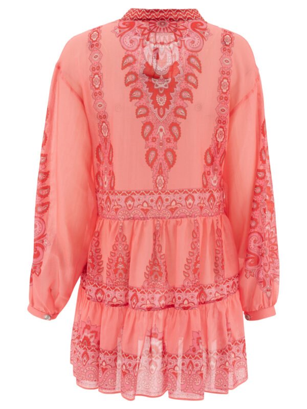 "Etro" robe femme rose à imprimé paisley en coton coupe ample – Image 2