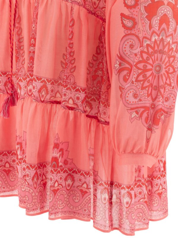 "Etro" robe femme rose à imprimé paisley en coton coupe ample – Image 4