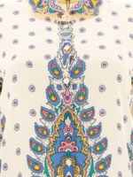 "Etro" chemise femme beige imprimée en soie – Image 3