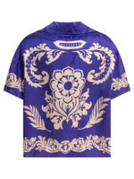 "Etro" chemise femme violet et or en viscose fluide – Image 2