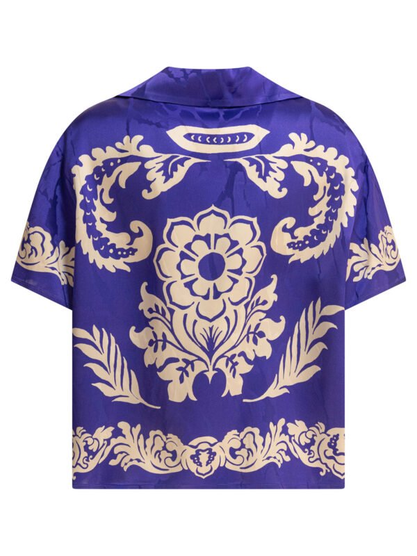 "Etro" chemise femme violet et or en viscose fluide – Image 2
