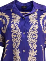"Etro" chemise femme violet et or en viscose fluide – Image 3