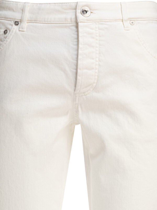 "Brunello Cucinelli" jean blanc en denim de coton stretch pour homme – Image 3