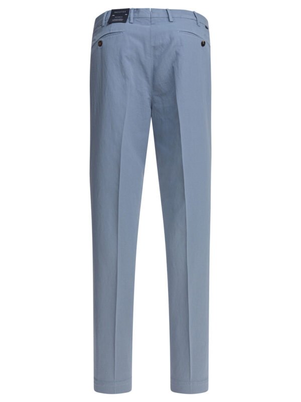 "Incotex" pantalon homme bleu clair en coton stretch – Image 2