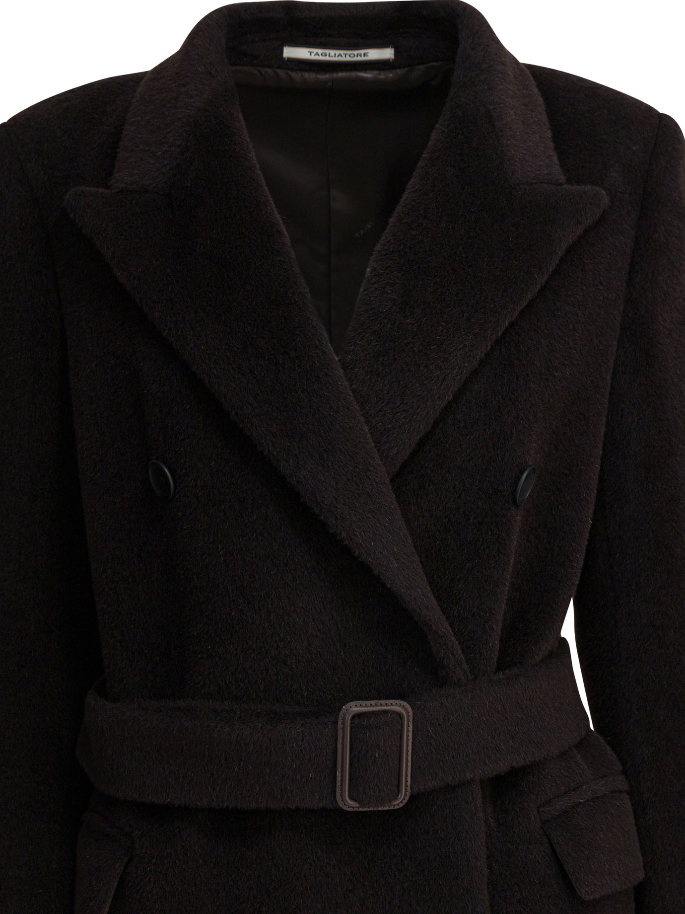 Tagliatore manteau femme marron laine alpaga coupe regular – Image 3