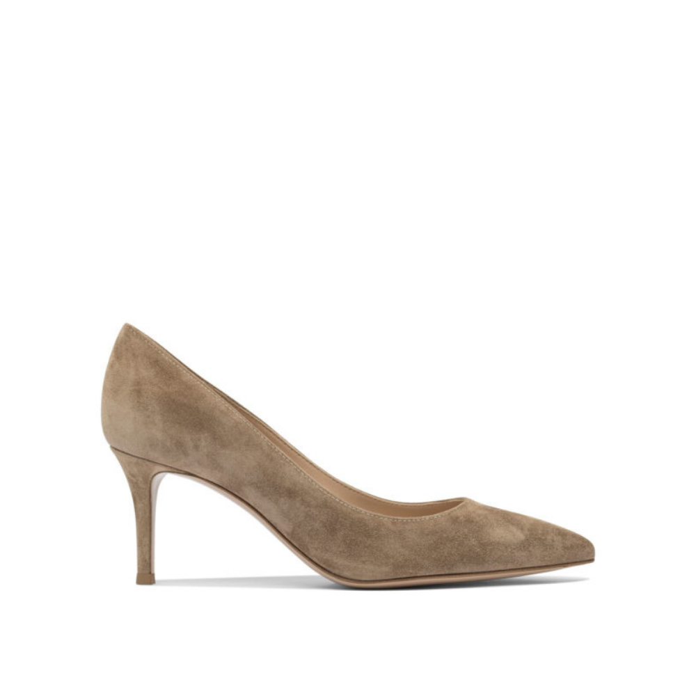 Design sans titre (13) Gianvito Rossi escarpins femme beige en daim – Image 1
