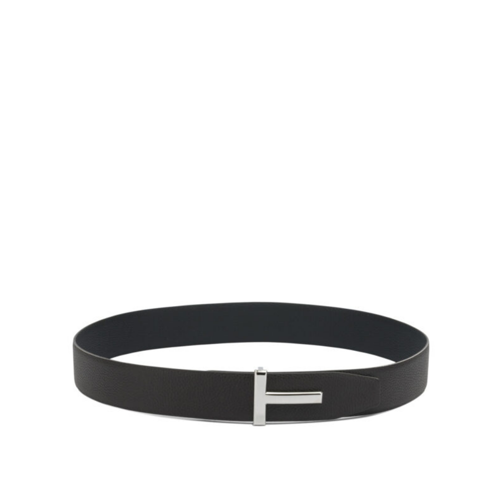 Design sans titre (13) Tom Ford ceinture réversible homme marron t icon en cuir – Image 1