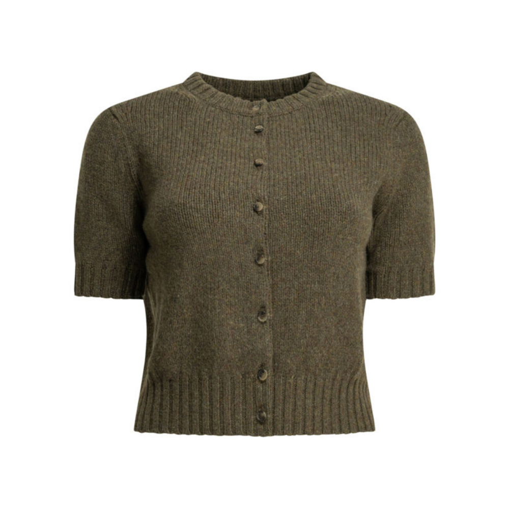 Design sans titre (16) Khaite cardigan femme vert en cachemire – Image 1