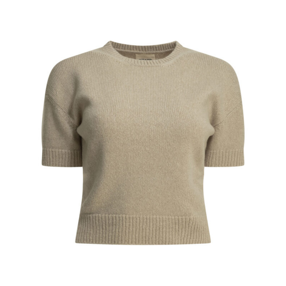 Design sans titre (17) Khaite pull femme beige en pur cachemire – Image 1