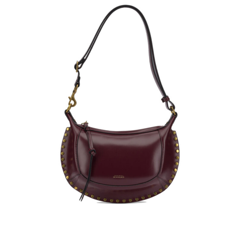 Design sans titre (2) Isabel Marant petit sac à bandoulière femme bordeaux en cuir – Image 1