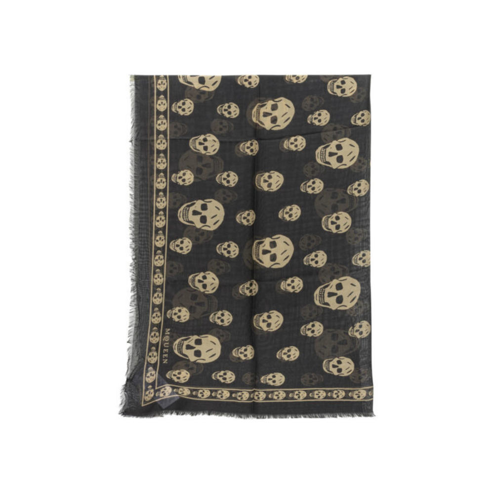 Design sans titre (2) Alexander McQueen écharpe homme noire – Image 1