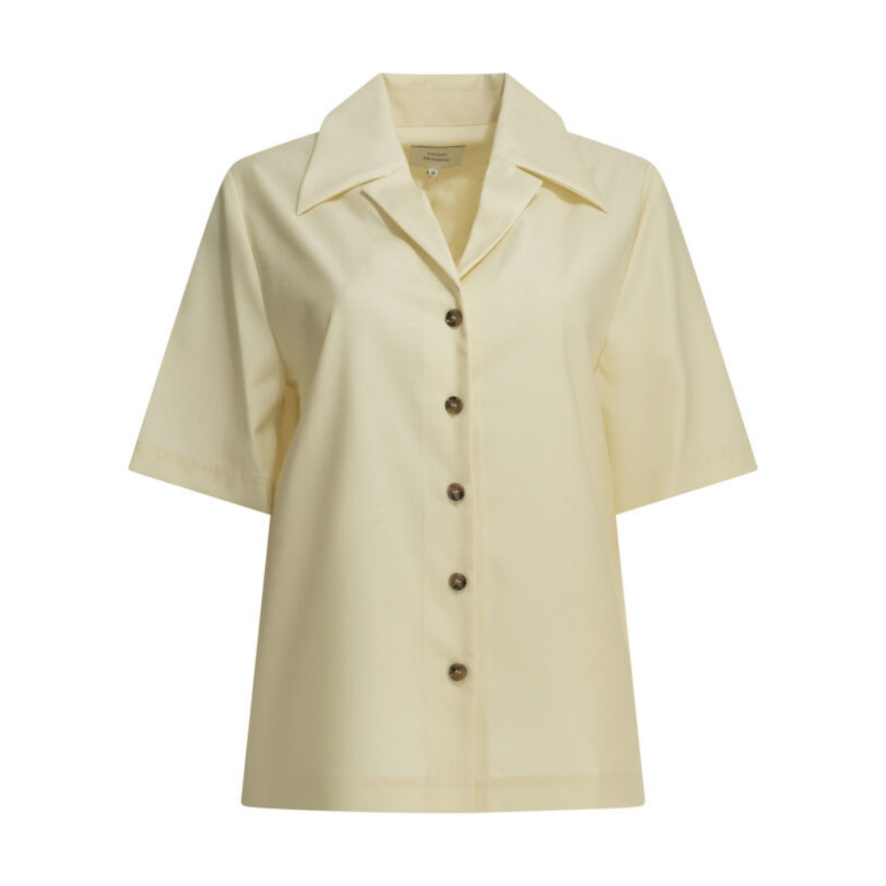 Design sans titre (20) LouLou De Saison chemise femme blanche ivoire en laine – Image 1