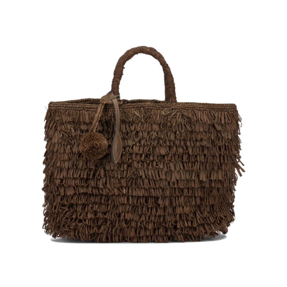 Design sans titre (22) Afar sac à main femme marron en raphia tressé main – Image 1