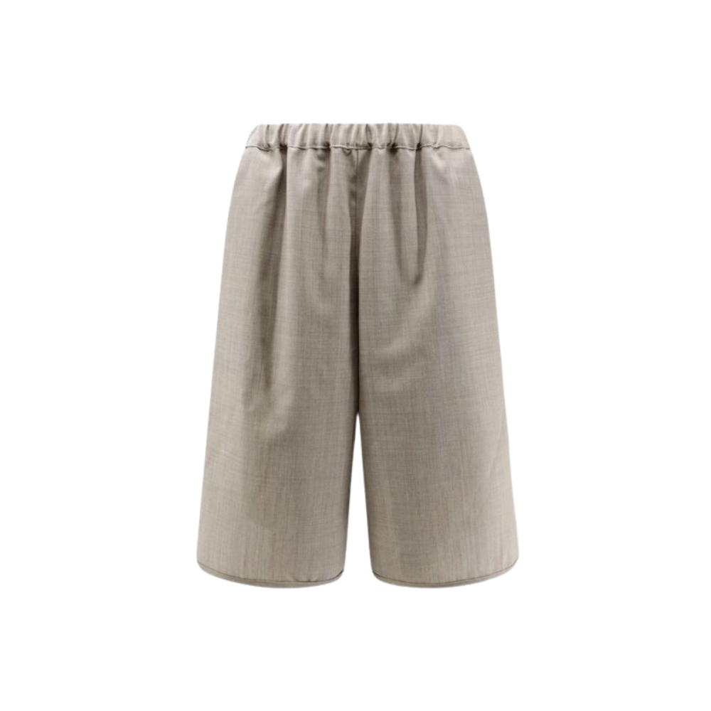 Design sans titre (27) the frankie shop bermuda femme beige en laine – Image 1