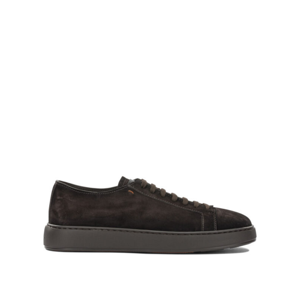 Design sans titre (27) Santoni baskets homme marron en cuir – Image 1