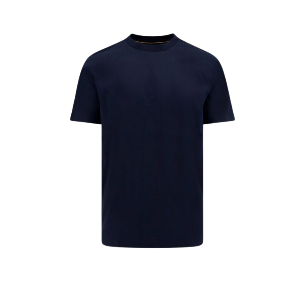 Design sans titre (33) BOSS t-shirt homme en coton bleu – Image 1