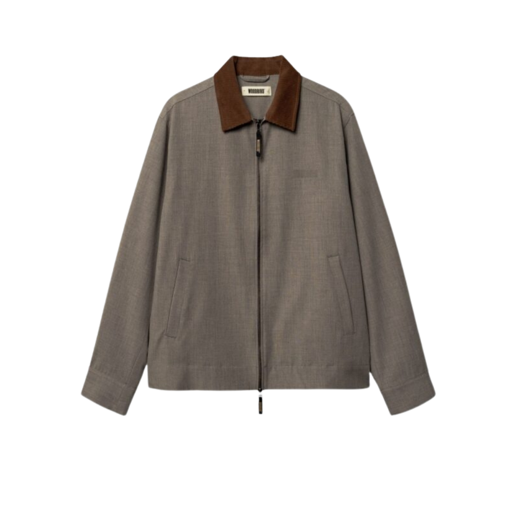 Design sans titre (35) WOODBIRD veste homme en mélange de viscose grise – Image 1