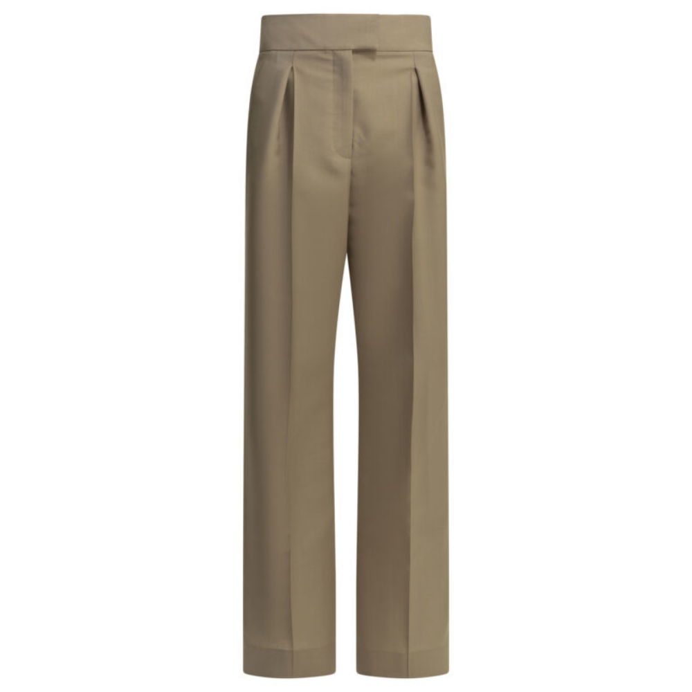 Design sans titre (35) Valentino pantalon tailleur femme beige en mohair et laine – Image 1