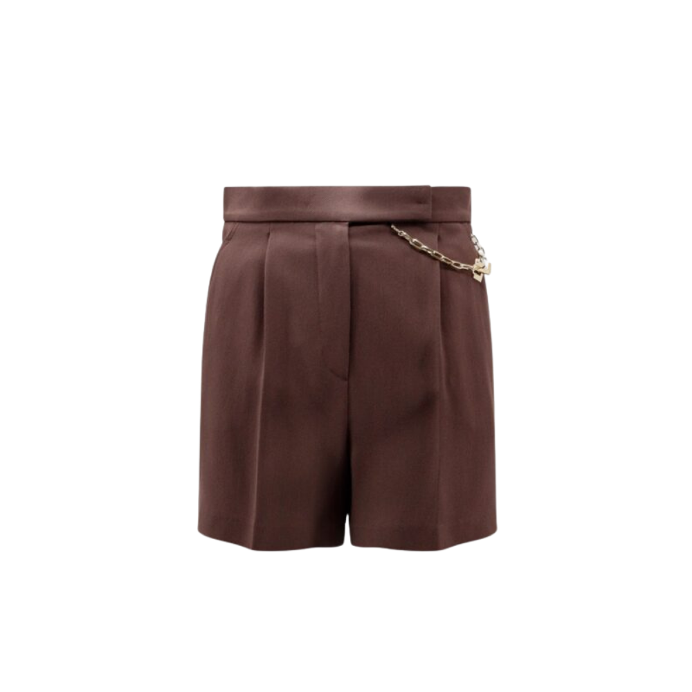Design sans titre (35) Elisabetta Franchi short femme marron en viscose – Image 1