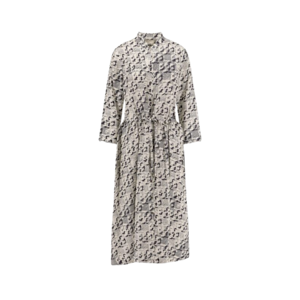 Design sans titre (38) tory burch robe femme grise en soie – Image 1