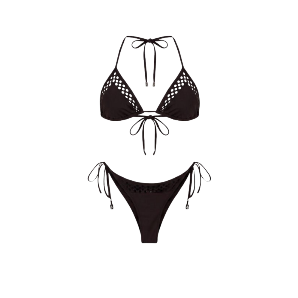 Design sans titre (41) the attico maillot de bain femme marron – Image 1