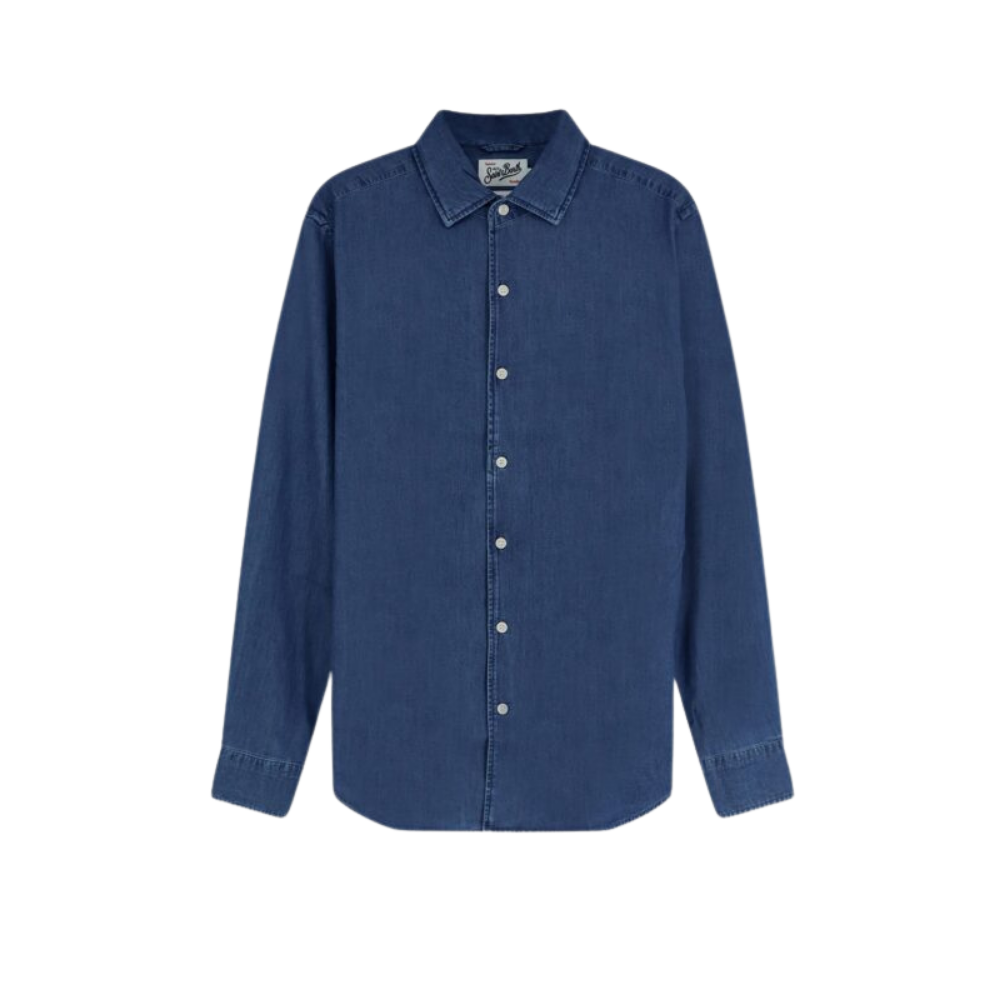 Design sans titre (42) MC2 SAINT BARTH chemise homme Raphael en jean bleu – Image 1