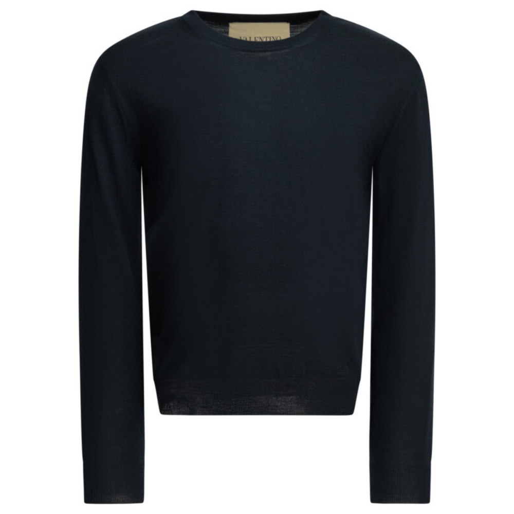 Design sans titre (42) Valentino pull homme bleu vlogo signature en pure laine – Image 1